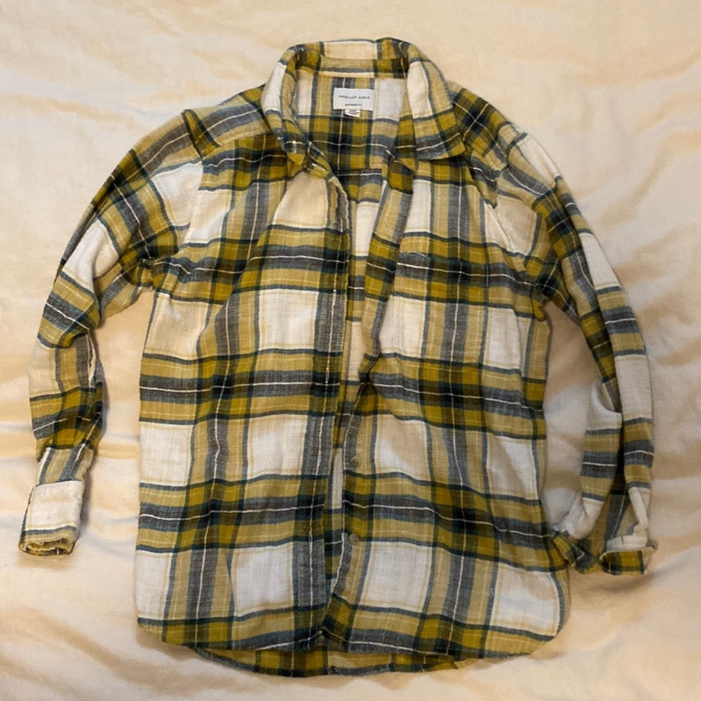 Women’s American eagle boyfriend fit flannel size M